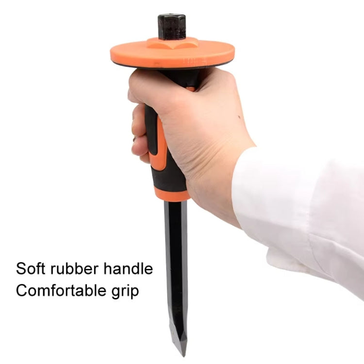 MYTEC Upgraded Flat 246mm Forged Hexagonal Rod Chisel Big Top Cap Industrial Grade Forged Steel Chisel by MYTEC