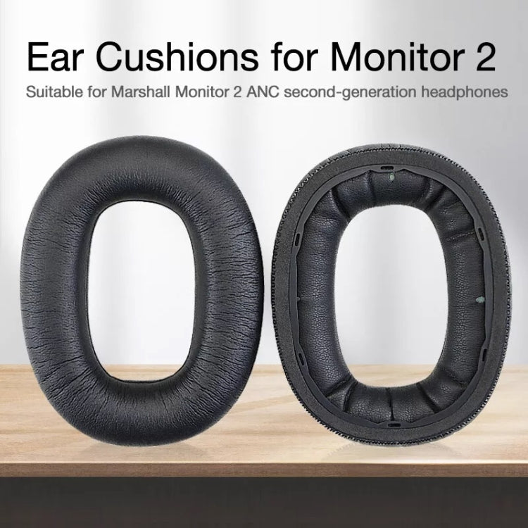 For Marshall Monitor 2 1pair Soft Leather Headset Sponge Protective Cover Earmuffs by buy2fix