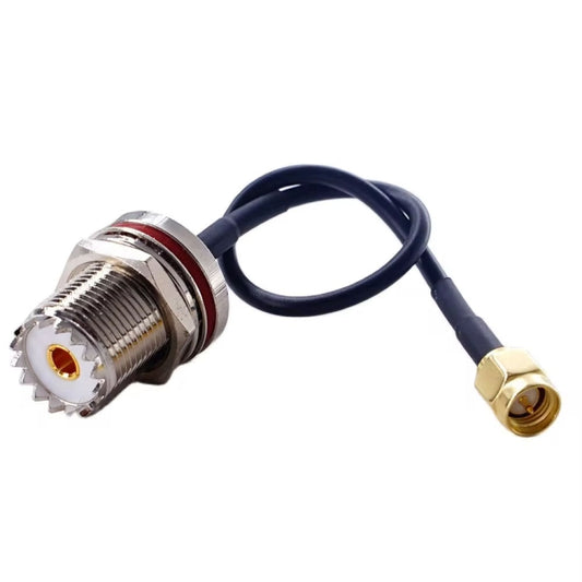 15cm SMA Male To SO239 UHF Female Coaxial RF Cable RG174 Coaxial Connector by buy2fix