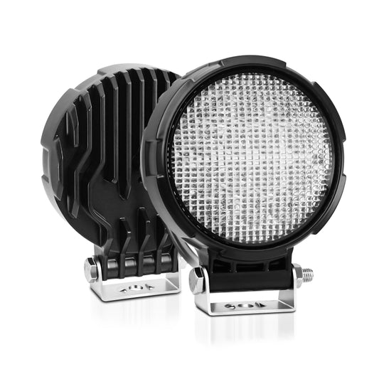 14W 9-30V Floodlight Mixed Luminous 4 Inch Round Work Light With Wire Set(X2) by buy2fix