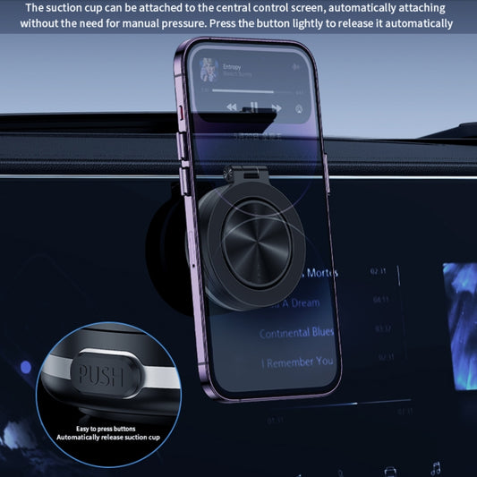 AIMITE C1 Vacuum Adsorption Foldable Magnetic Support Bracket Car Cell Phone Holder(Silver) by AIMITE