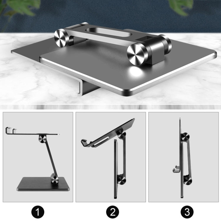Aluminum Alloy Tablet Stand Desktop Folding Mobile Phone Stand(Gray) - Desktop Holder by buy2fix | Online Shopping UK | buy2fix