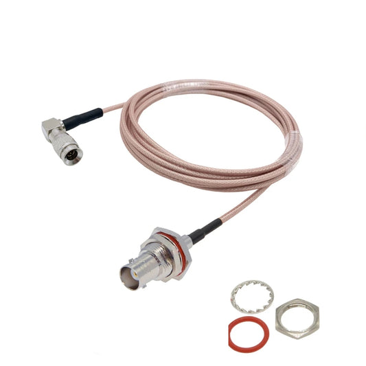 30cm CC4 Male Elbow To BNC Through Wall Waterproof Female Connector Cable RG179 Coaxial RF Wire by buy2fix