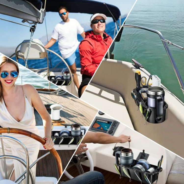 Yacht Cup Holder Fishing Tool Box Storage Rack(289x114x80mm) by buy2fix