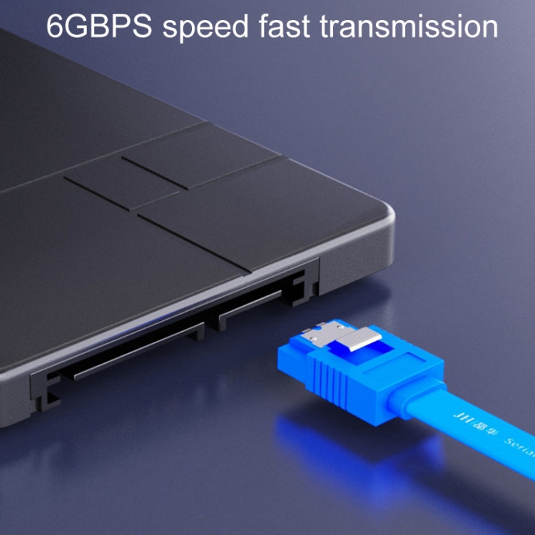 0.45m JINGHUA U510B High Speed SATA3.0 SSD Serial Cable(Black Straight To Straight) by JINGHUA