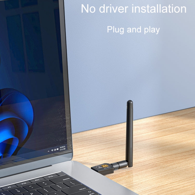 JINGHUA N5 Dual Band Driverless High Gain Antenna USB Wireless Network Card, Style: Antenna Model 600M by JINGHUA