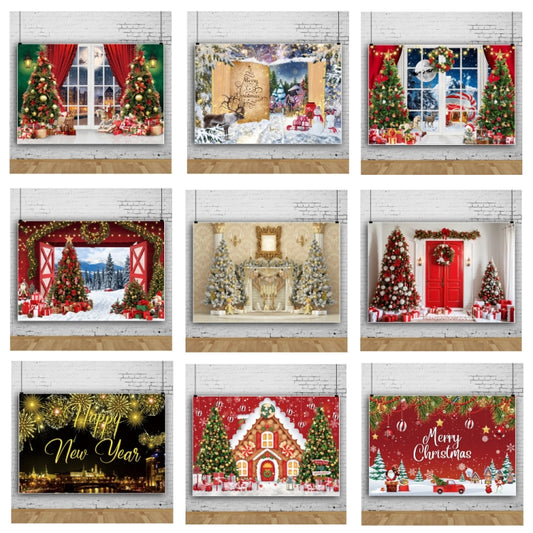 120x80cm Christmas Wreath Snow Scene Photography Background Curtain, Color: 11421618 - Other by buy2fix | Online Shopping UK | buy2fix