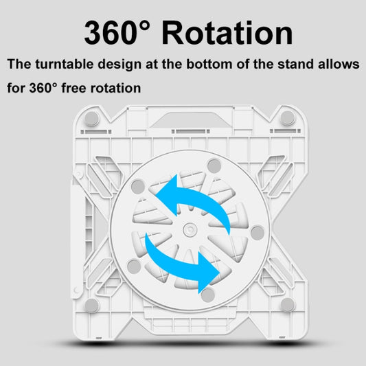 ICE COOREL E5 Laptop Folding And Lifting Cooling Bracket With Mobile Phone Holder Black with Rotating by ICE COOREL
