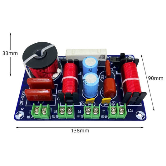 CW-3003 High Medium And Low 3-Way Audio Crossover Home Cinema Speaker Divider by buy2fix