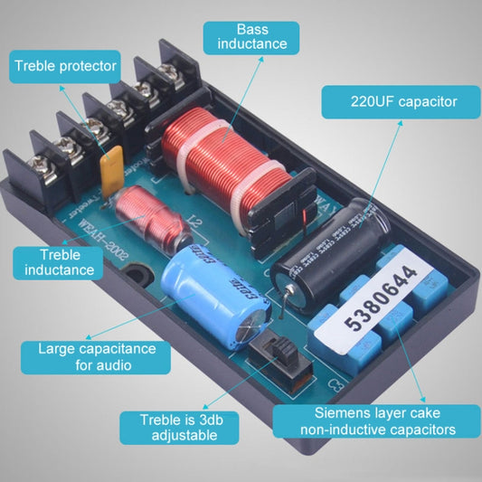 WEAH-2002 High And Low 2-Way Audio Crossover Bookshelf Speaker Conversion Divider by buy2fix