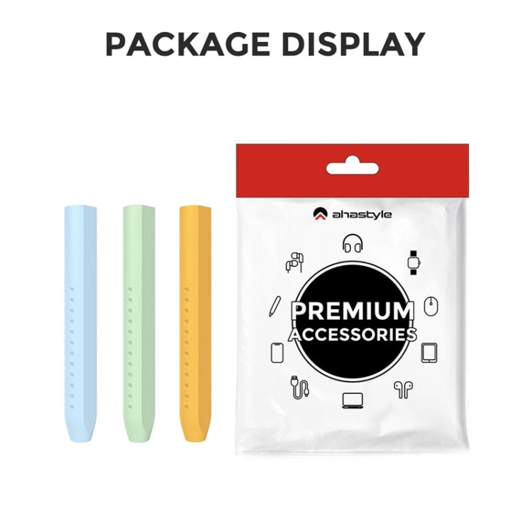 For Apple Pencil 1&2 AhaStyle PT182 Silicone Protective Grip Cover(Green) by AhaStyle