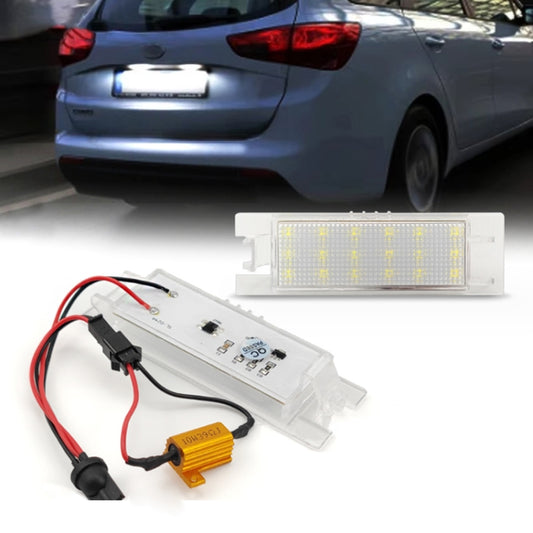 2pcs For Opel ZafiraB / ASTRA / CORSA LED License Plate Light by buy2fix
