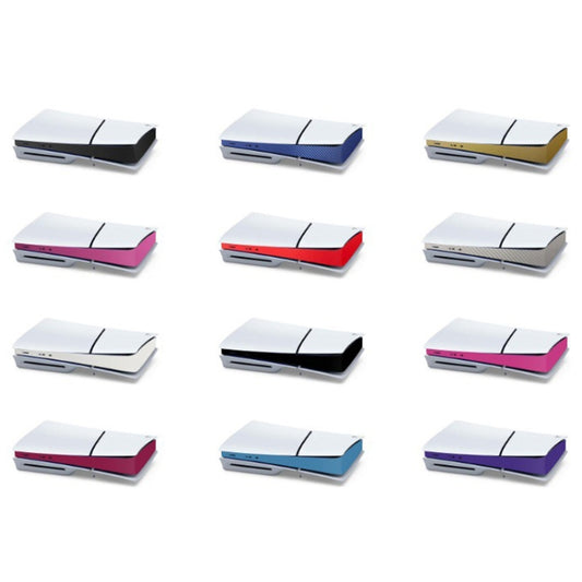 For PS5 Slim Console Middle Sticker Scratch Resistant Digital Optical Drive Version Universal Sticker, Color: Carbon Fiber Dark Blue by buy2fix