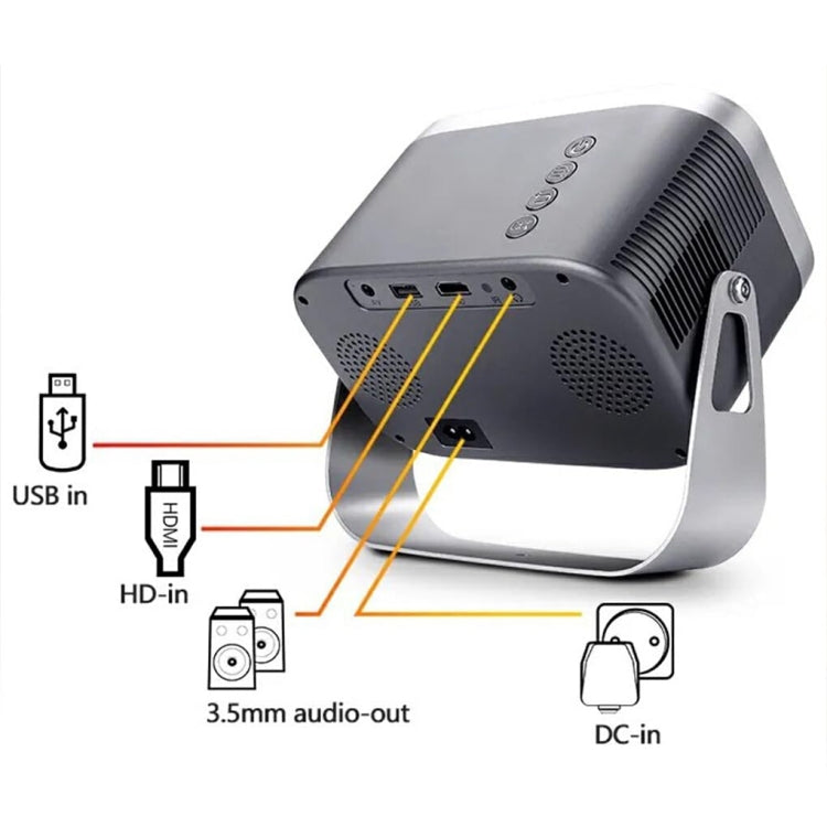 Same Screen Version For Mobile Phone Portable Mini Projector Smart Home Theater(AU Plug) by buy2fix