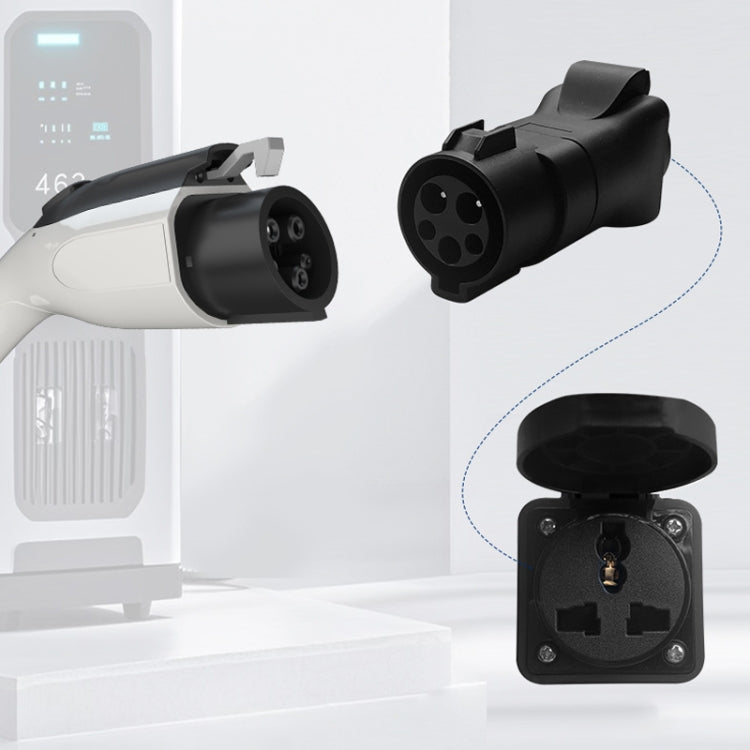 New Energy Vehicle US Standard Power Supply TYPE1 Charging Pile Converter Plug(Black) by buy2fix