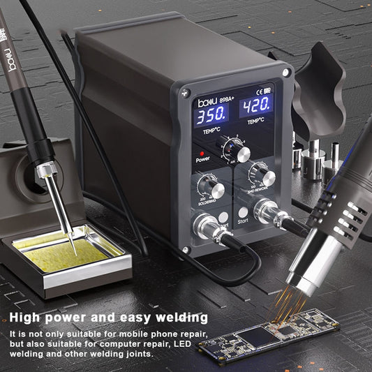 BAKU BA-898A+ 2-In-1 Soldering Station Hot Air Station Adjustable Temperature US Plug 110V by BAKU