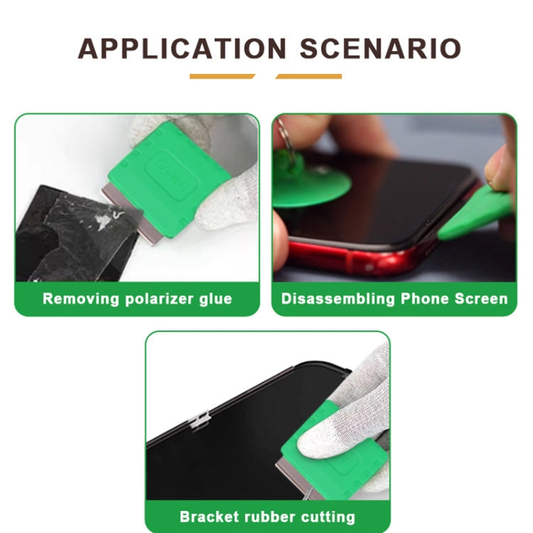 3pcs /Pack BAKU BA-219 Stainless Steel Prying Blade For Phone Screen & Residual Glue Remove by BAKU