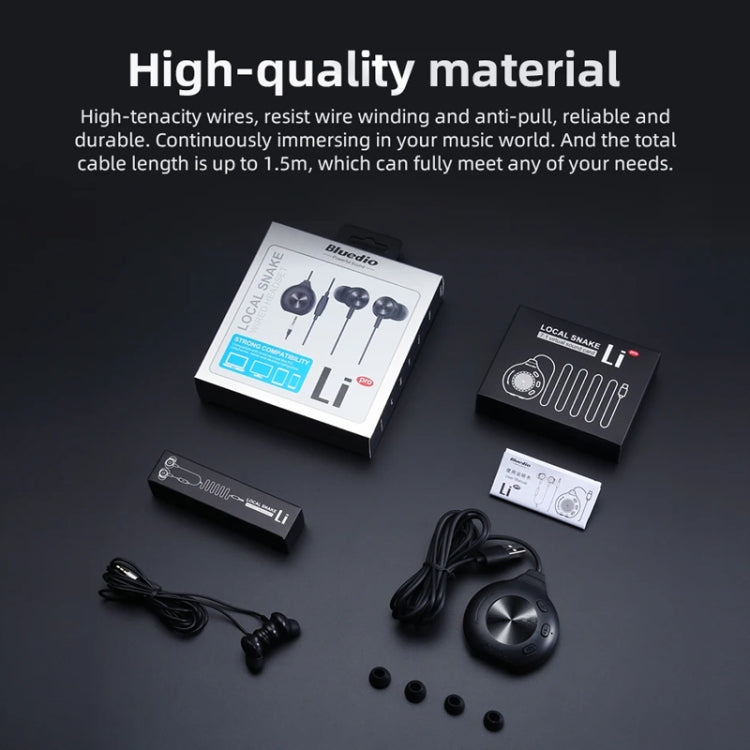 Bluedio LI PRO Cell Phone Wired In-Ear 3.5mm 7.1 Sound Card Gaming Computer Earphones(Black) - Normal Style Earphone by Bluedio | Online Shopping UK | buy2fix