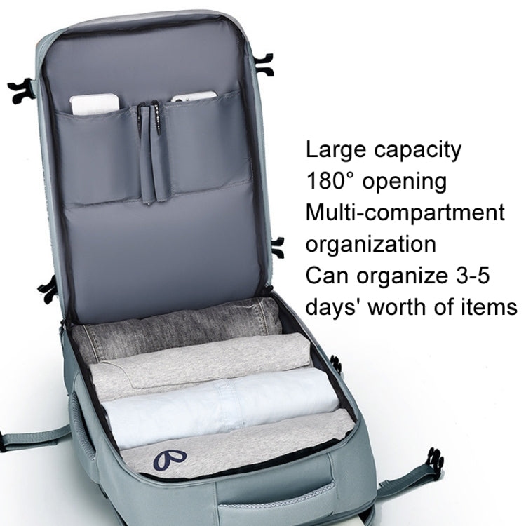 WEIXIER B723 Large Capacity Travel Backpack Simple Computer Bag(Light Blue) by WEIXIER