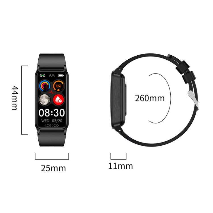 Uric Acid Blood Lipid Noninvasive Blood Sugar Heart Rate Oxygen Temperature Monitoring Smart Healthy Sports Bracelet(Black) by buy2fix