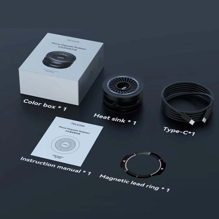 TELESIN Magnetic Phone Cooler Radiator For Live Streaming, Spec: With Wireless Charging by TELESIN