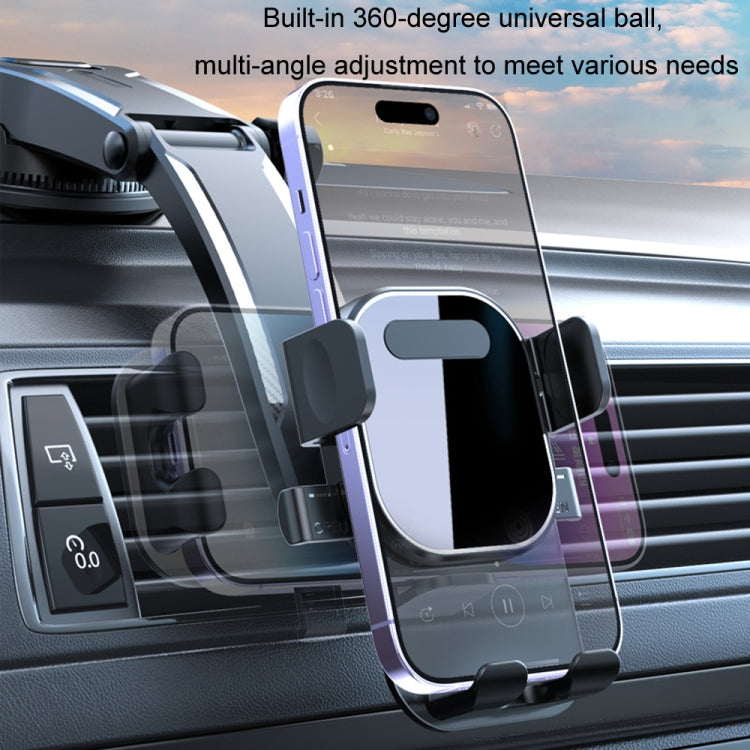 Car Suction Cup Dashboard Automatic Lock Mobile Phone Holder, Style: Glossy Waterfall Base by buy2fix