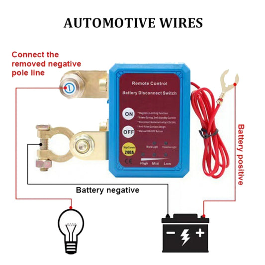 Car Battery Disconnectors Remote Control Smart Disconnect Switch, Style: Intelligent Model by buy2fix