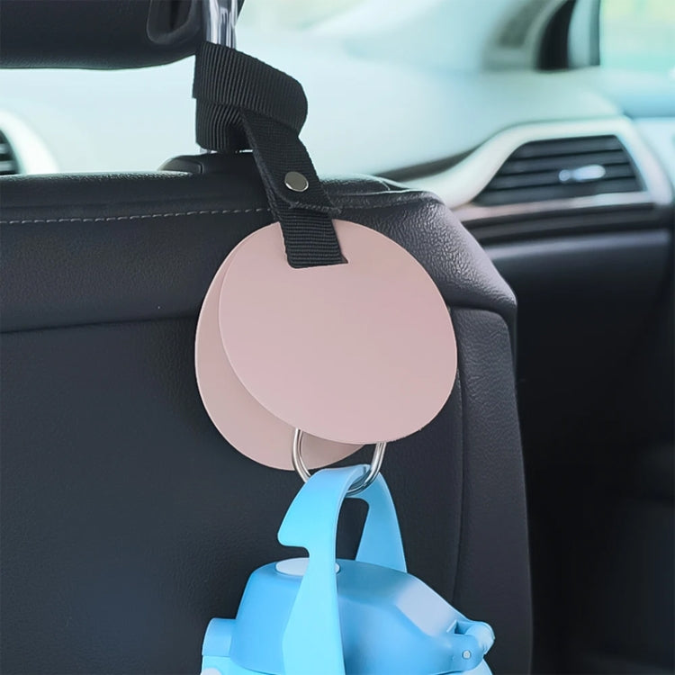 2pcs Concealed Car Seatback Leather Storage Hooks(Pink) by buy2fix