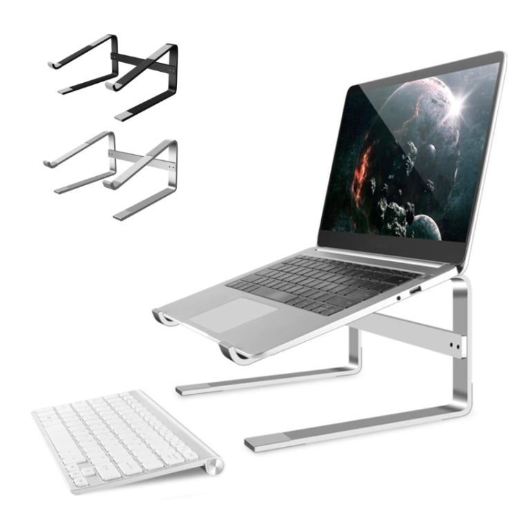 Desktop Aluminum Alloy Heightened Heat Dissipation Laptops Stand(Black) by buy2fix