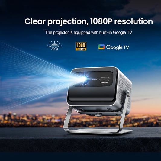 TOUMEI X6 4K HD Home Theater Office Teaching Microphone Karaoke Projector GTV Google Systems(EU Plug) by TOUMEI