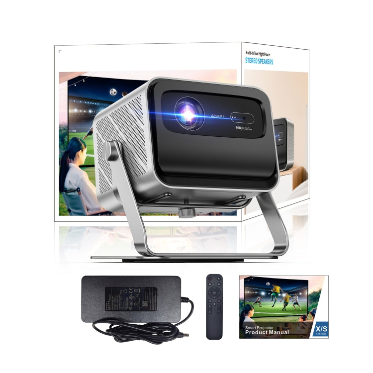 TOUMEI X6 4K HD Home Theater Office Teaching Microphone Karaoke Projector GTV Google Systems(UK Plug) by TOUMEI