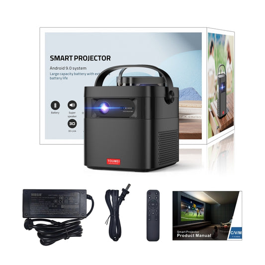 TOUMEI M2 Built-In Large Capacity Battery Outdoor Projector Handheld Portable Projection US Plug by TOUMEI