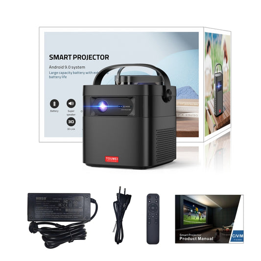 TOUMEI M2 Built-In Large Capacity Battery Outdoor Projector Handheld Portable Projection EU Plug by TOUMEI