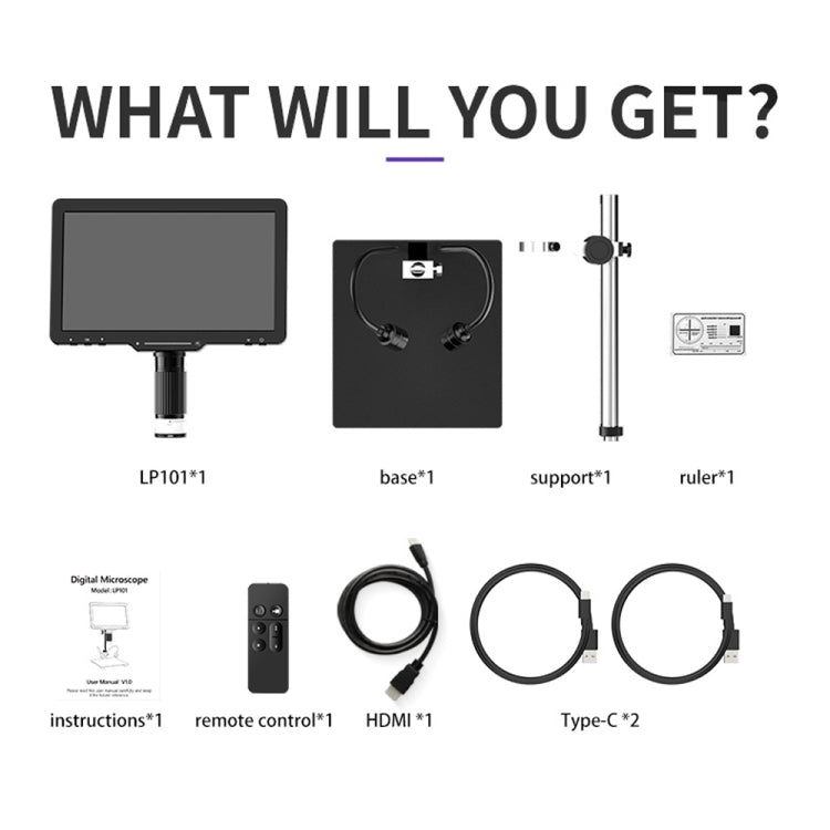 10.1 Inch Screen Repair Digital Electron Microscope(LP101-A) by buy2fix