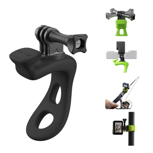 TELESIN Action Camera Mount Silicone Adjustable Mini Flexible Bracket For GoPro HERO / Insta360 / DJI Action Camera(Green) by TELESIN