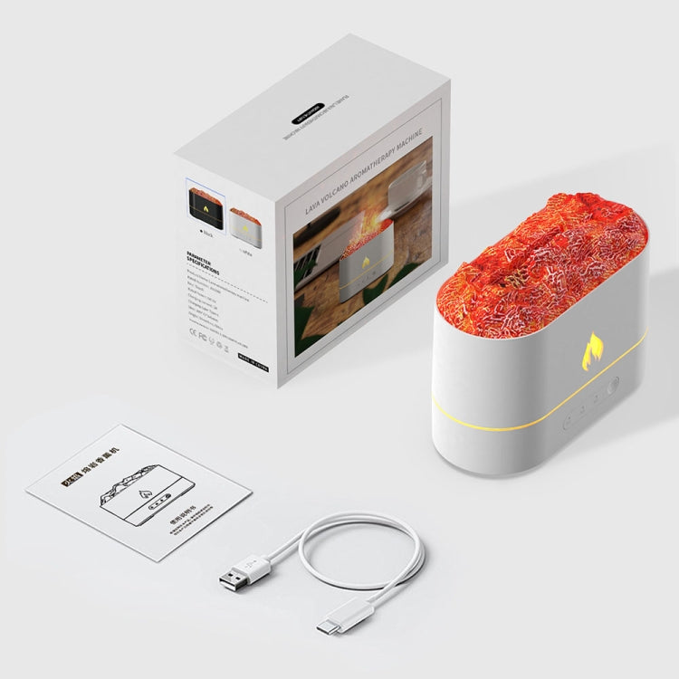 HX853B USB Plug-In Colorful Flame Lighting Effect Aromatherapy Humidifier(Black) by buy2fix