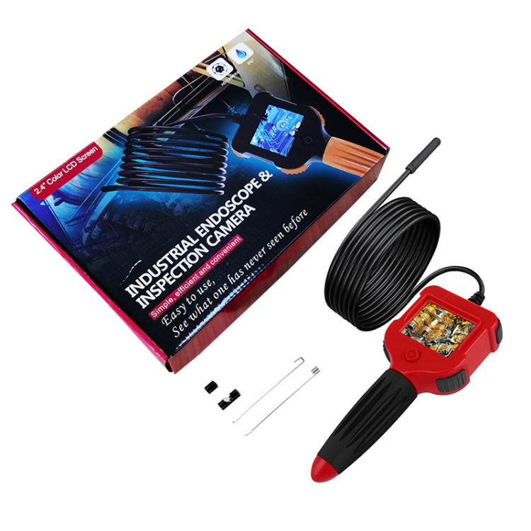 2.4 inch Screen Fuel Tank Inspection Night Vision 8mm Endoscope, Length: 5m Hard Wire by buy2fix