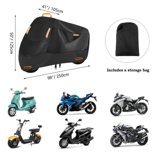 Motorcycle Rain Sun Protection Cover Oxford Cloth Dustproof With Anti-theft Buckle, Size: XXXL by buy2fix