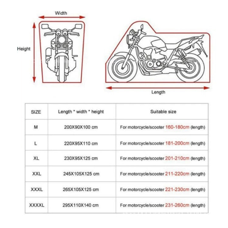Motorcycle Rain Sun Protection Cover Oxford Cloth Dustproof With Anti-theft Buckle, Size: M by buy2fix