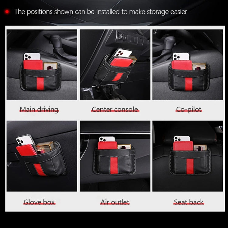 Multifunctional Car-Mounted Adhesive Mesh Bag For Storage Hanging Bags(Beige) by buy2fix