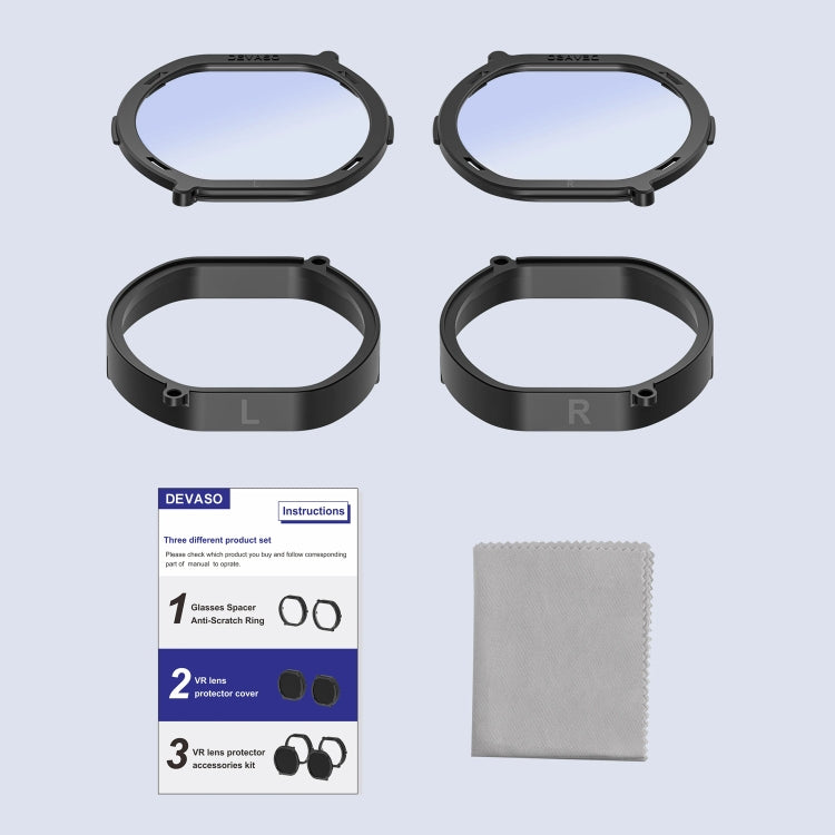 For PlayStation VR 2 DEVASO 4 In 1 Glasses Anti-scratch Ring Lens by DEVASO