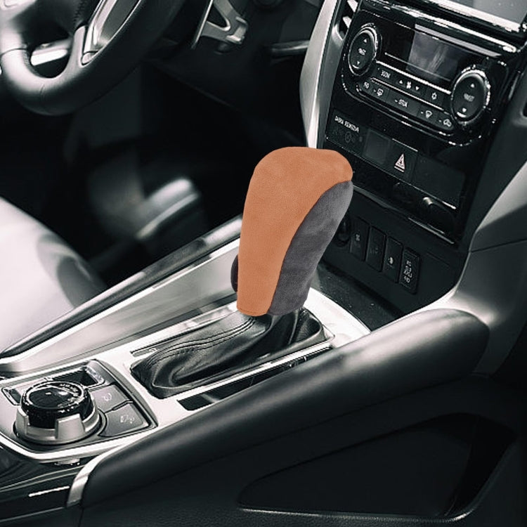 Suede Automatic Manual Gear Lever Cover(Red) by buy2fix