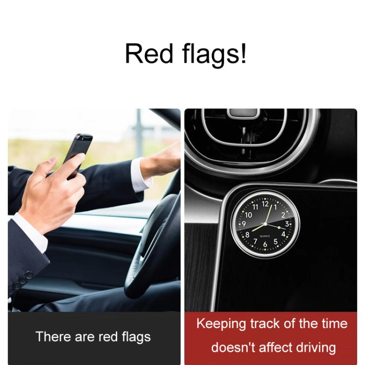 Car Digital Electronic Quartz Luminous Clock, Color: Ruby Blue+Air Outlet Clip by buy2fix