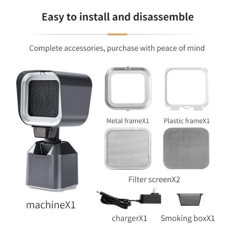 Desktop Range Hood Barbecue Small Movable Liftable Extractor Hood 2 Wind Speeds Adjust EU Plug by buy2fix