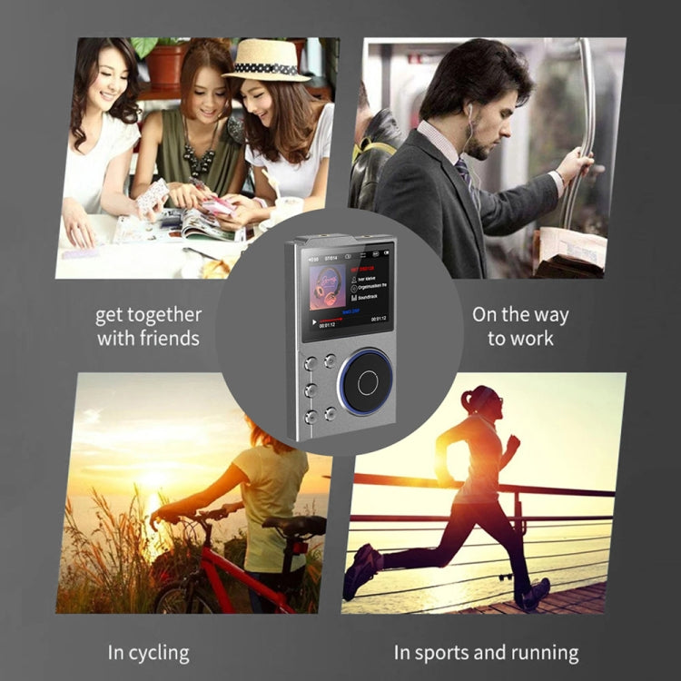 2.4 Inch HIFI Bluetooth Music Player DSD256 Mastering Sound Quality Walkman, Memory: 16GB+32GB(Gray) - MP3 Player by buy2fix | Online Shopping UK | buy2fix