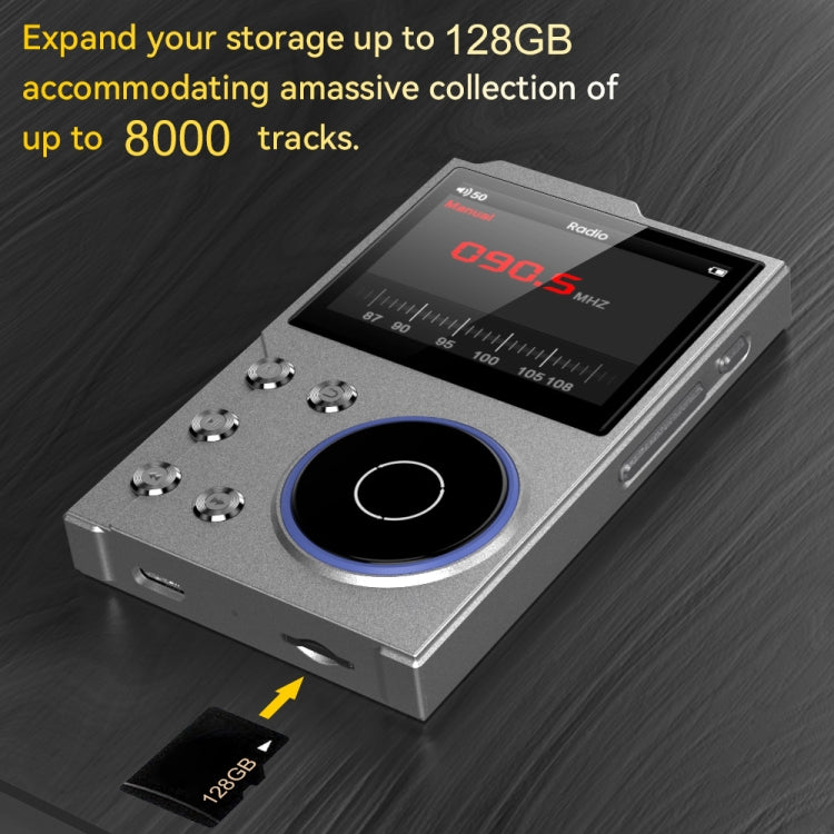 2.4 Inch HIFI Bluetooth Music Player DSD256 Mastering Sound Quality Walkman, Memory: 16GB+32GB(Gray) - MP3 Player by buy2fix | Online Shopping UK | buy2fix