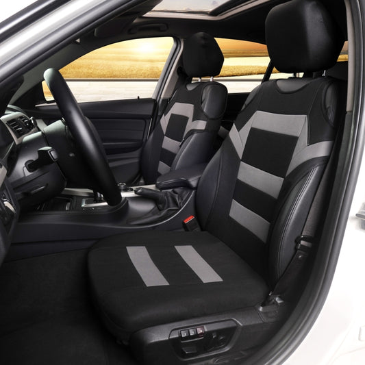 Car Vest Style Double Front Seat Interior Seat Cover(Gray) by buy2fix