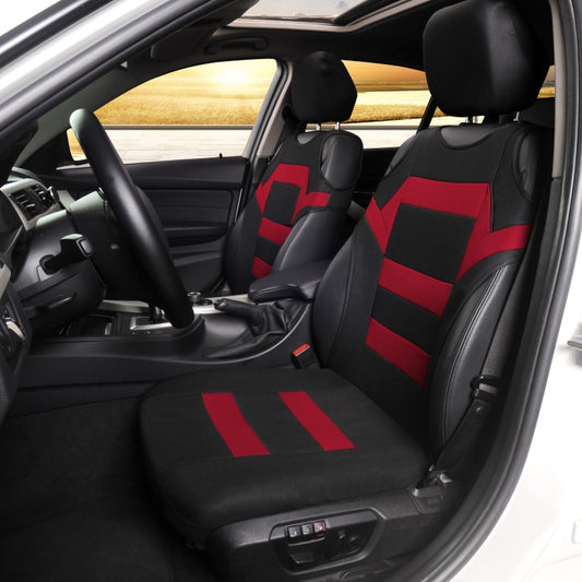 Car Vest Style Double Front Seat Interior Seat Cover(Red) by buy2fix