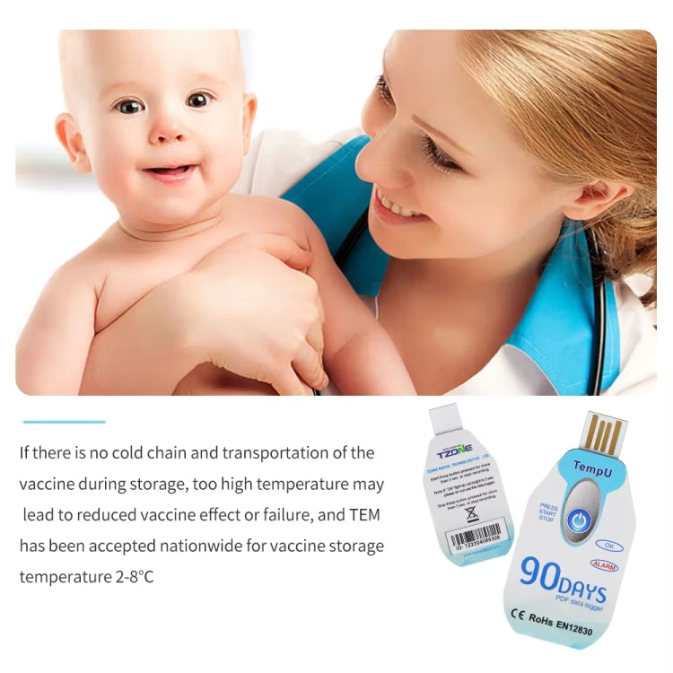 TempU Disposable Temperature Recorder For Cold Chain Transport Vehicles(90 Days) by TempU