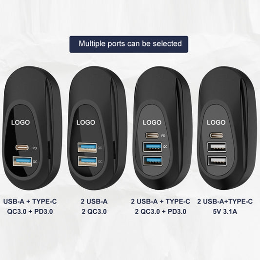 12-24V Bus Handlebar Installed USB Fast Charging Charger, Specifications: 2U QC+QC by buy2fix